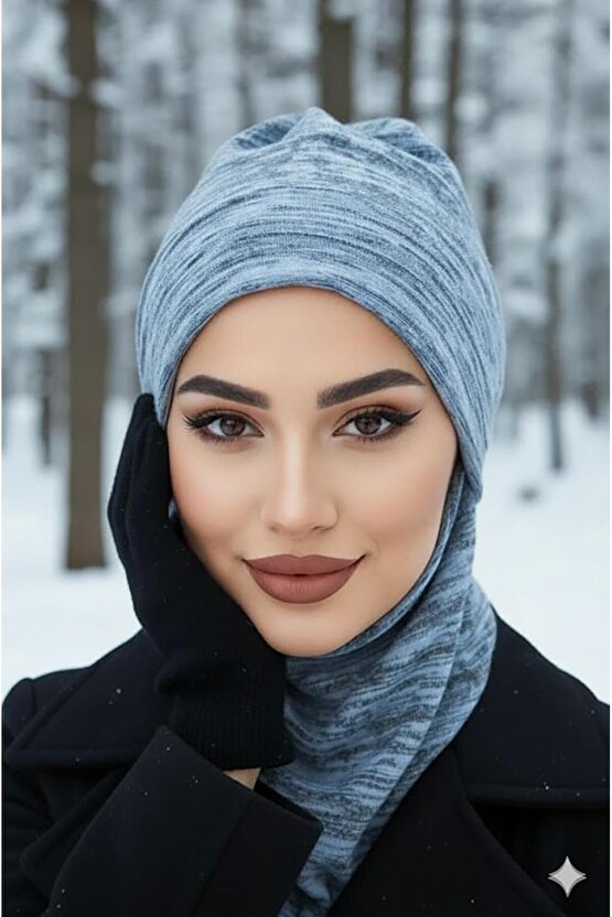 Soft Mavi Desen Maskeli Bere