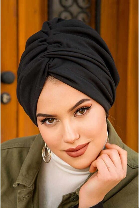 Siyah Burgu Model Dolgulu Bone  KÜÇÜK BOY