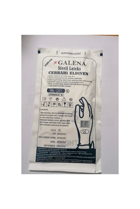 Steril Pudrasız Lateks Eldiven 50lik Kutu