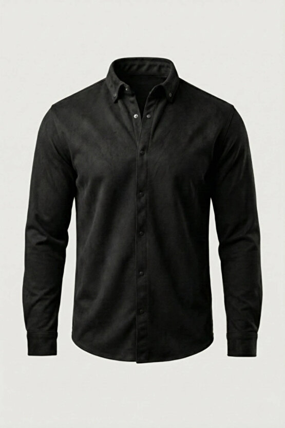 Erkek Uzun Kollu Süet Gömlek