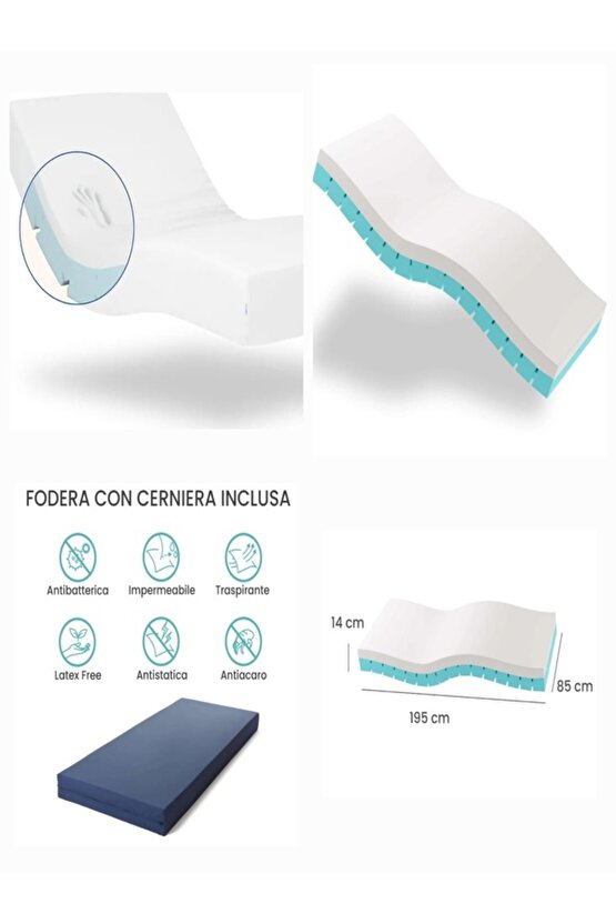 VİSCOMET HASTA YATAĞI VİSCO 85X195X14