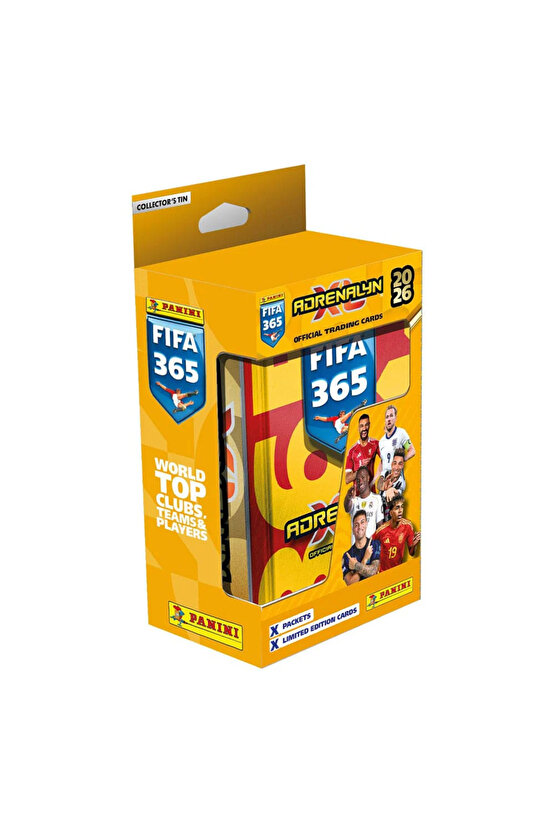 Panini FIFA 365 Adrenalyn XL 2026 Metal Kutu Paketi - Futbolcu Kartları - Trading Oyuncu Kartı - Fif