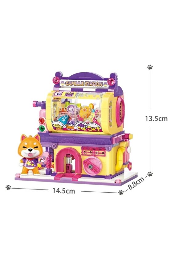 Mikro Blok Shiba Inu Gashapon Machine Kapsül Oyuncak Dükkanı 435 Parça - Lego Setleri - Keeppley Min