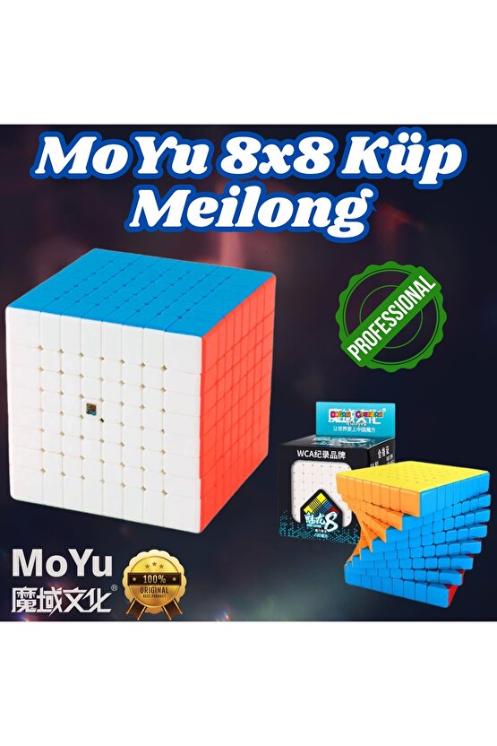 Orijinal MoYu Meilong 8x8 Küp - Moyu Speed Cube - Moyu 8x8 Zeka Küpü - Zeka Küpü - Rubik Küp