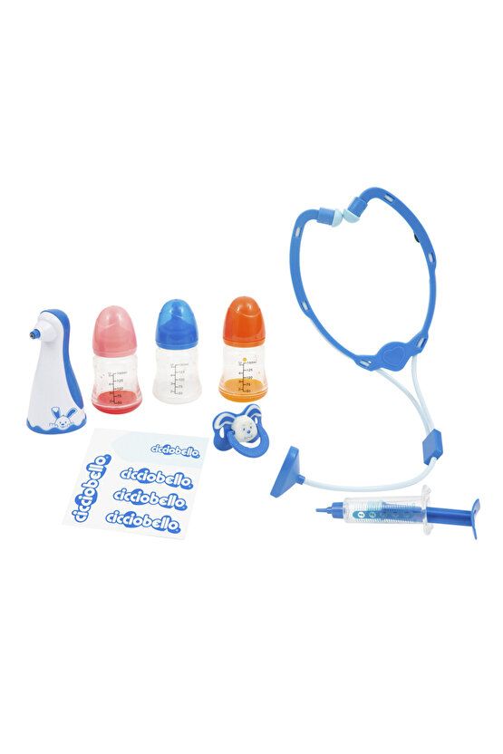Çok Hastayım | 42 cm Hasta Et Bebek + Doktor Aksesuar Seti | Yanakları Kızaran Bebek