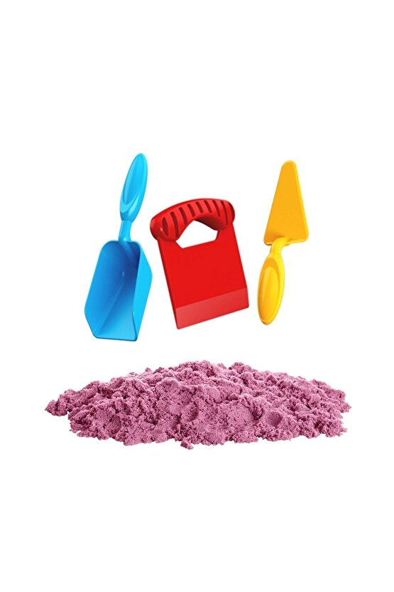 Aksesuarlı Pembe Kinetik Oyun Kumu (1000 Gr.) - Art Craft Kinetik Kum Seti - Art Sand Kumu