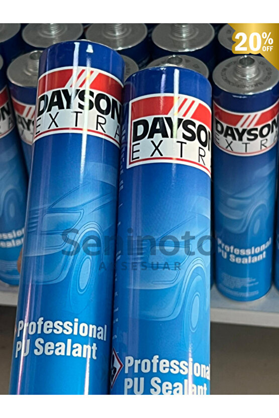 Dayson Extra Poliüretan Mastik PU Siyah Silikon 280 ml Oto Cam Yapıştırıcı 2 Adet