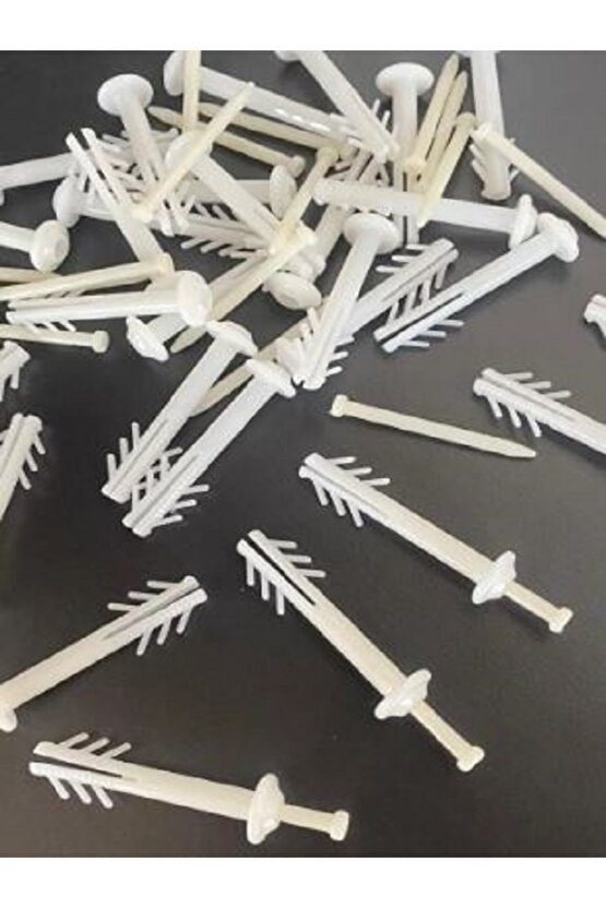 Plastik Çivili Korniş Dübeli - 500 ADET PAKETLİ