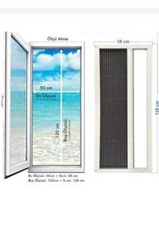 Plise Sineklik Pencere Sineklik Pileli Sürgülü