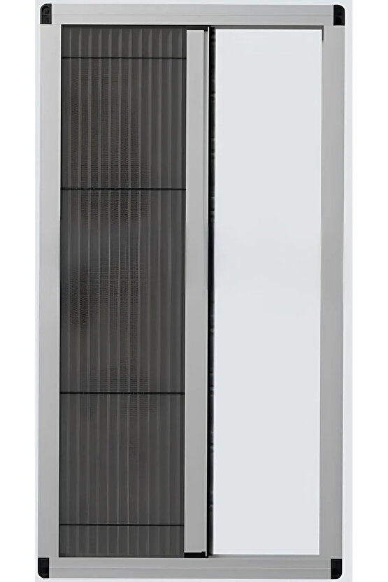 Pileli Plise Sürgülü Akordiyon Katlanır Pencere Sinekliği BEYAZ 70*140 ölçülerinde