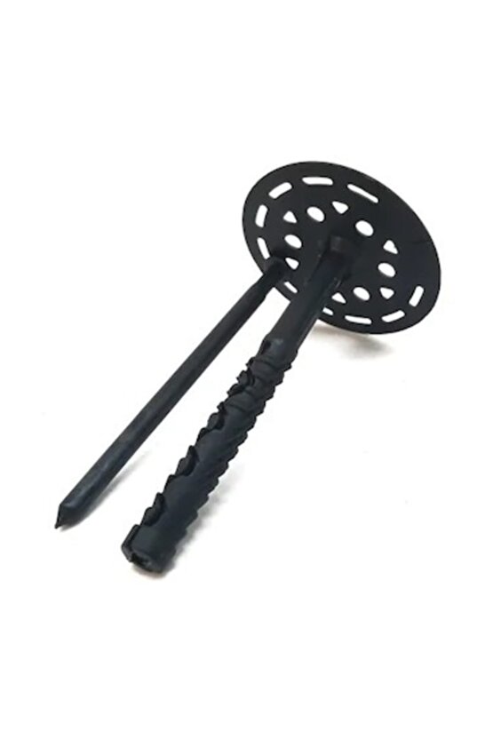 10 Cm Siyah Mantolama Isı Yalıtım Dübeli  Siyah  500 Adet ( Dübel+ Plastik Çivili )