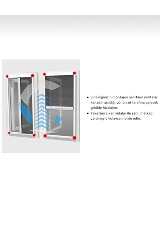 Pileli Plise Sürgülü Akordiyon Katlanır Pencere Sinekliği 0-70 Cm En 0-140 Cm Boy