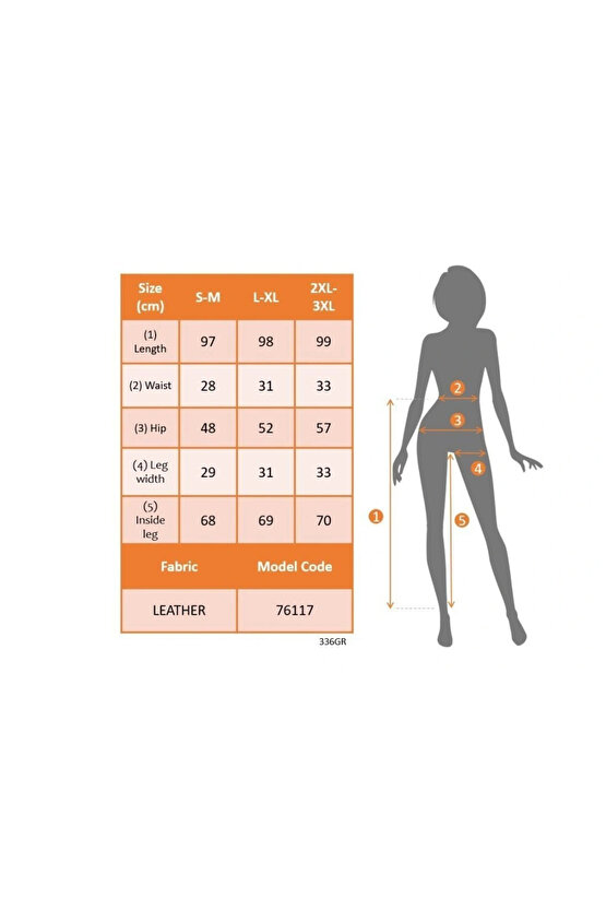 Kadın Paçası Lastikli Cep Detaylı Deri Tayt