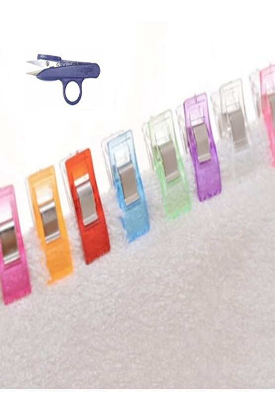 Singer Beko Zetina Janome 10 Adet Kumaş Mandal Ve Iplik Temizleme Makası Bir Arada