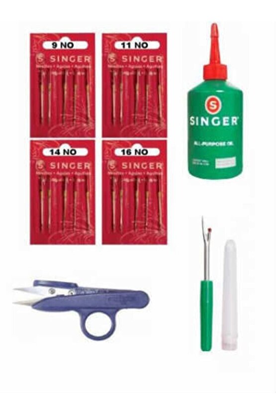SİNGER BEKO ZETİNA Iğne Yağ Ilik Bıçağı Ve Iplik Temizleme Makası Seti