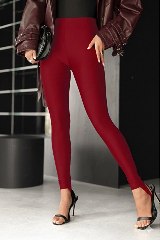 MDB Kadın Yüksek Bel Topuk Altından Geçmeli Dalgıç Tayt