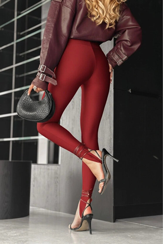 MDB Kadın Yüksek Bel Topuk Altından Geçmeli Dalgıç Tayt