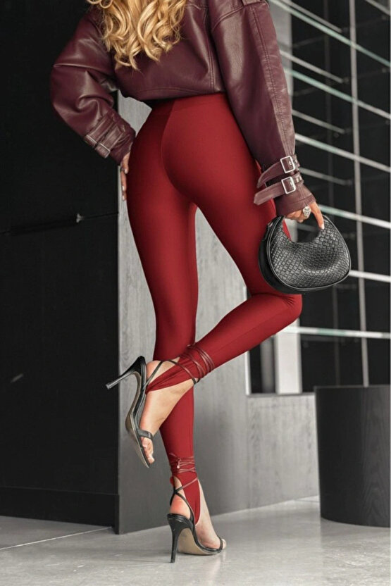 MDB Kadın Yüksek Bel Topuk Altından Geçmeli Dalgıç Tayt