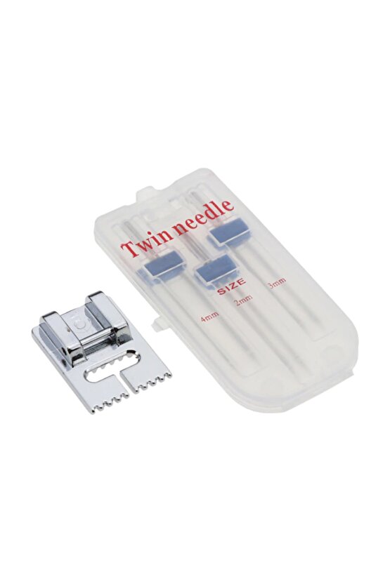 Nervür Çiftli Ev Tipi Dikiş Makine Nervür Dikme Iğne Ve Ayak Seti