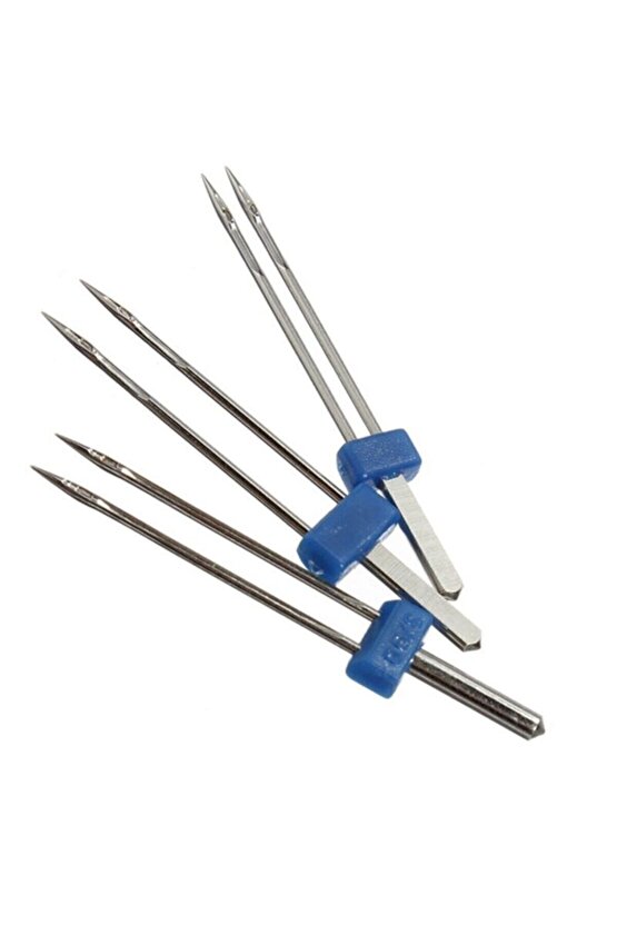 Her Marka Makine Için 10 Adet 14 No Iğne Ve Nervür Için Çift Iğne Singer Zetina (2MM-3MM-4MM)