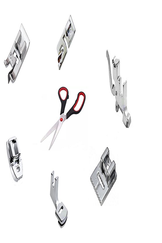 Singer Beko Zetina Janome Bindallı Brother Ev Tipi Dikiş Makine Altı Parça Ayak Seti MAKAS HEDİYELİ