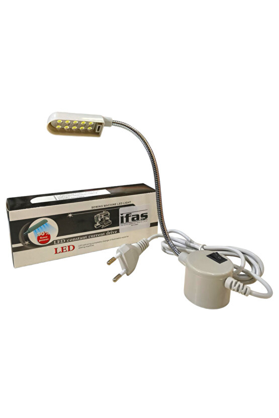 Spiral Dikiş Makinası Lambası Mıknatıslı 10 Ledli