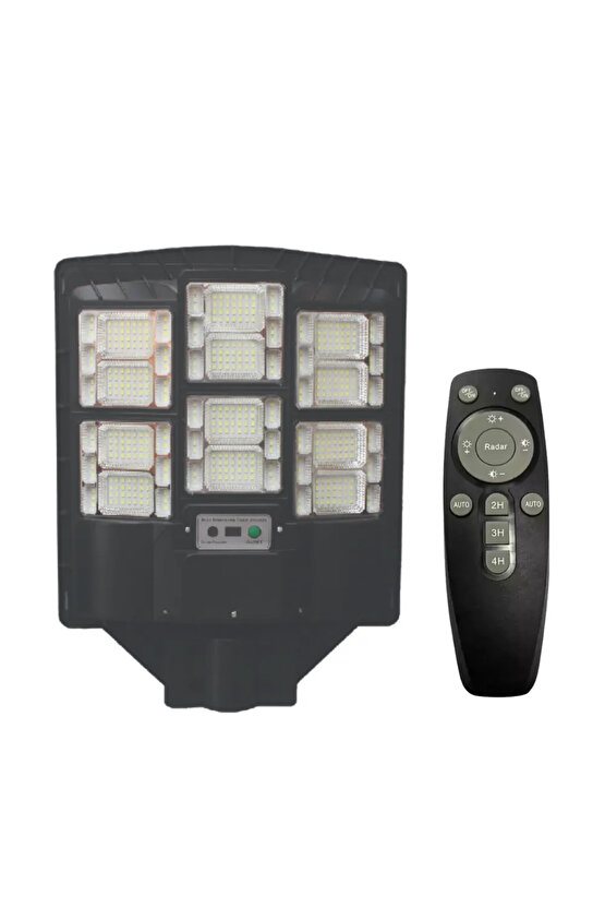 600 Watt Çok Kaliteli, Kumandalı, Güneş Enerjili, Fotoselli, Sensörlü, 3 Modlu Solar Bahçe Armatürü