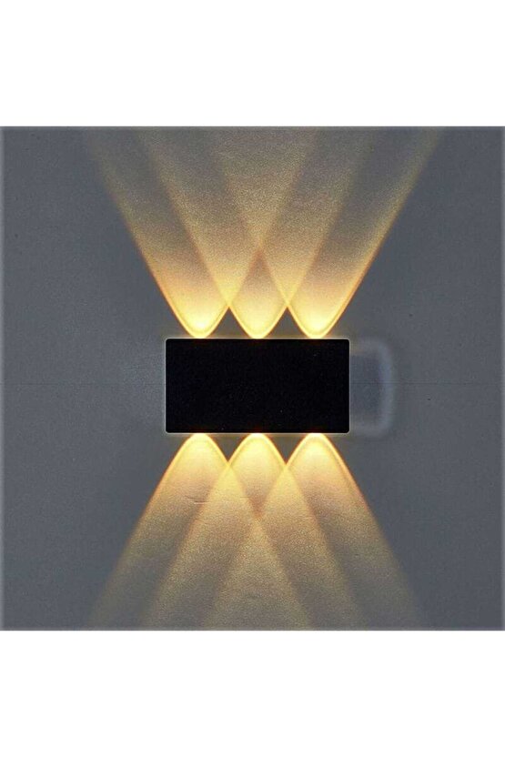 Elektrikle Çalışır, 12 Watt Amber Işık Ledli, İç ve Dış Mekan Aplik, Yüksek Işık Güçlü Led Aplik