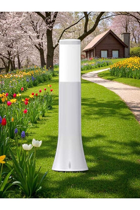 54 Cm, Plastik Gövde E27 Duylu Set Üstü Bahçe Armatürü, Elektrikle Çalışır Kaliteli Bahçe Apliği