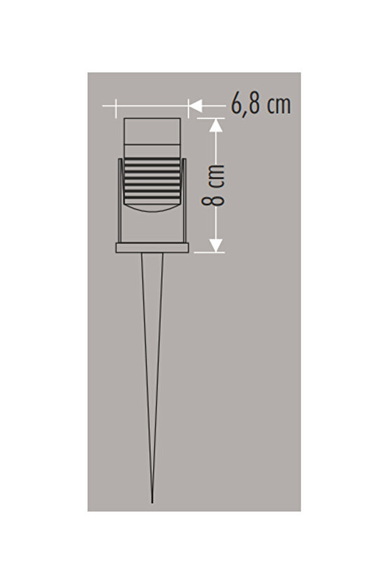 Elektrikle Çalışır 10 Watt Mavi Işık Ampul Dahil Metal Gövde Fonksiyonlu Bahçe Duvar ve Çim Armatürü