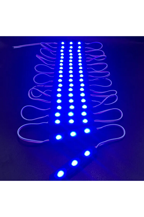 20 Adet 5 Watt Mavi Işık Ip65 Modül Led, 10 Adet Magnetli, Çok Kaliteli Mavi Işık Modül Led