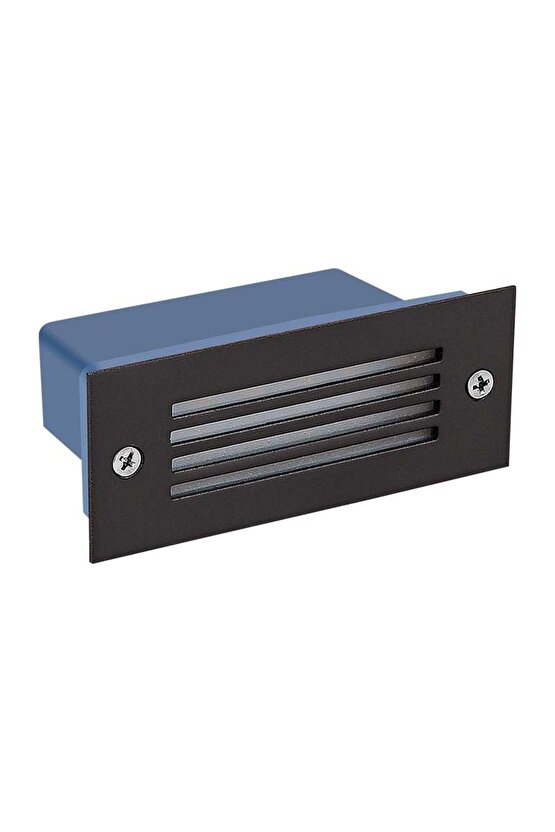 3 Watt, Elektrikle Çalışır, İç ve Dış Mekan Nemli Alan Sensörsüz Merdiven Led 3200 Kelvin Siyah Kasa