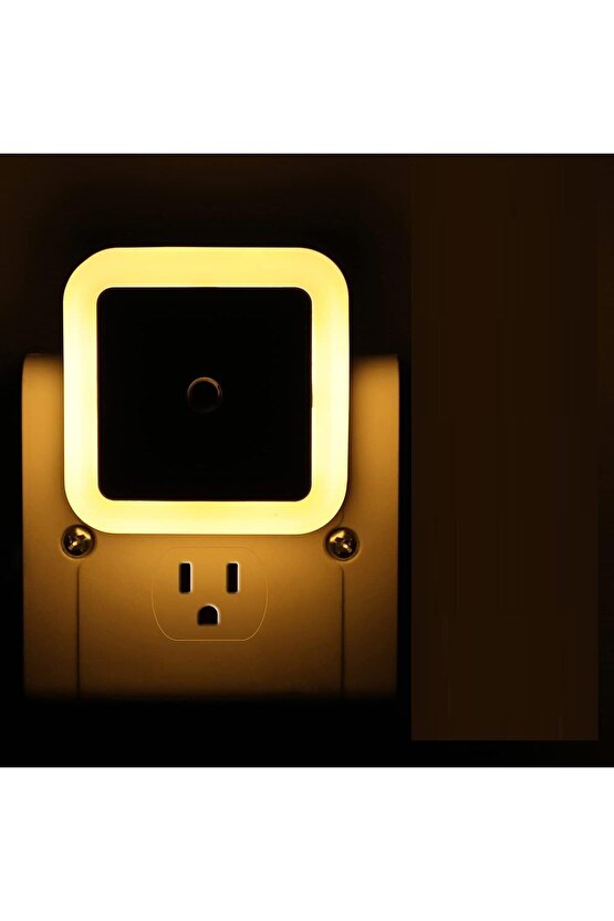 Fotoselli Led Gece Lambası Amber Renk Sadece Gece Otomatik Yanan 1 Watt Amber Renk Led Gece Lambası