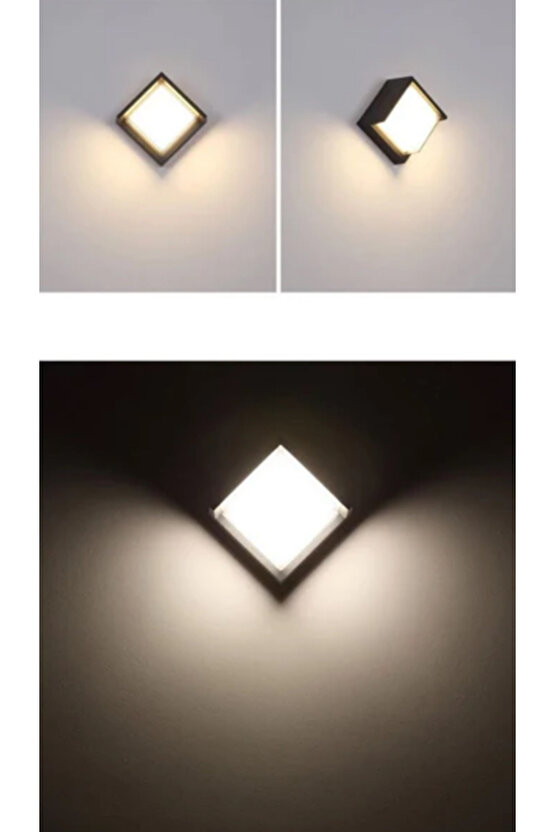 12W 3000K GÜNIŞIĞI DIŞ MEKAN LEDLİ DEKORATİF DUVAR APLİĞİ