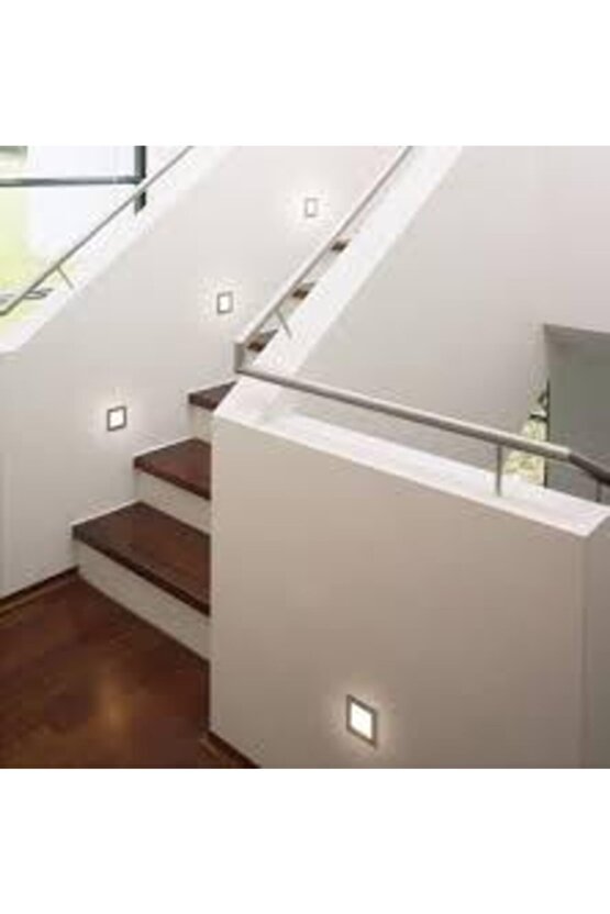 Kare 3 Watt Ledli Beyaz Işık Koridor Ve Adım Aydınlatma(220V Elektrik ile çalışır)