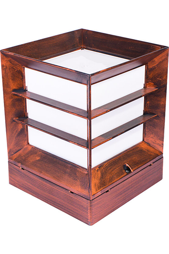 Panjurlu Kare Küp Bahçe Aydınlatma Armatürü Set Üstü Aplik