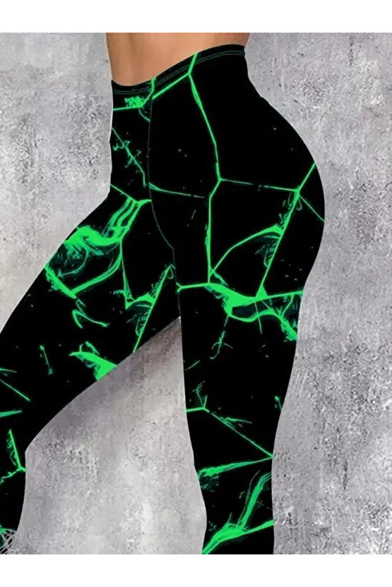 MDB Kadın Yüksek Bel Renk Detaylı Dalgıç Tayt