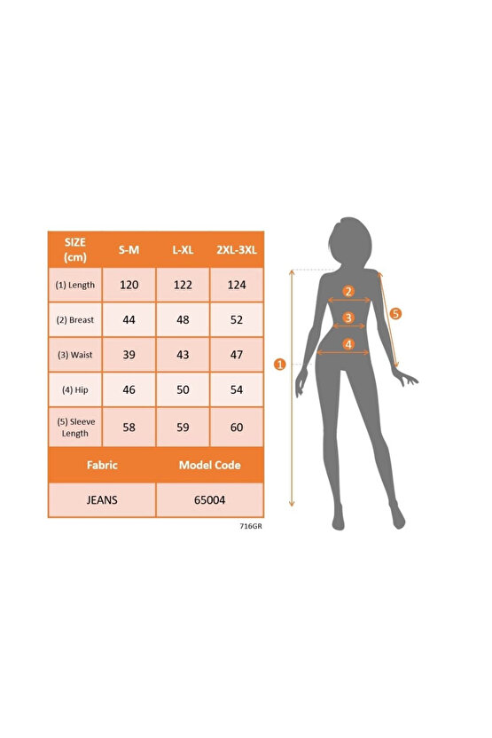 MDB Kadın Uzun Kollu Yakalı önden Düğmeli Midi Kot Elbise