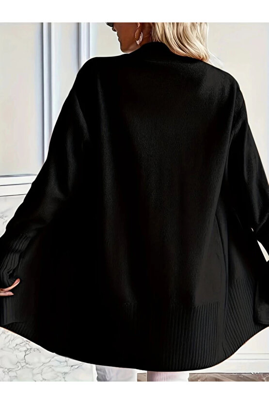 MDB Kadın Uzun Kollu önü Açık Triko Hırka