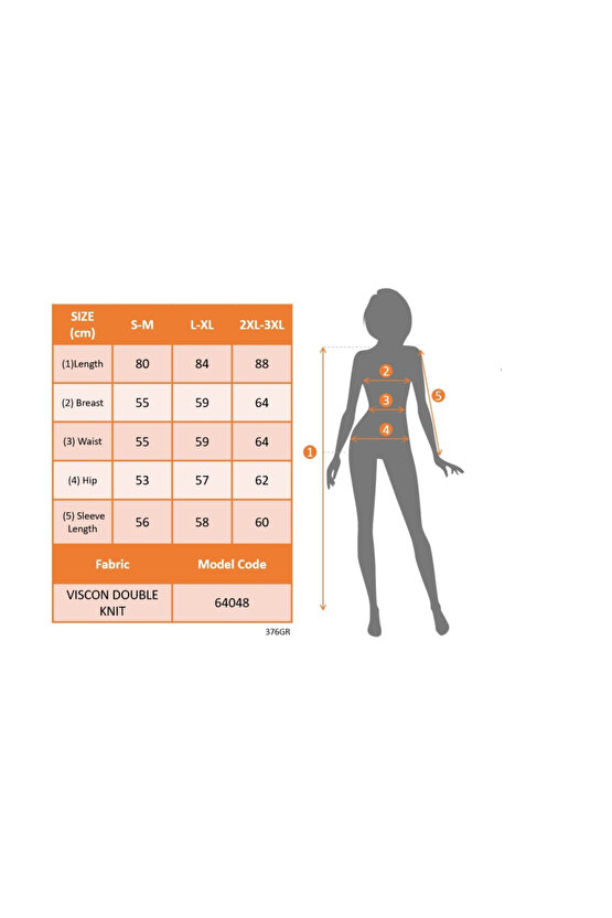 Kendim Fashion Kadın Uzun Kollu Bisiklet Yaka Kısa Viskon Iki Iplik Elbise