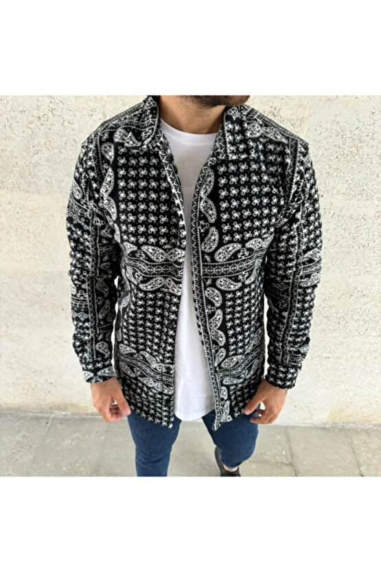 Erkek Polar Fermuarlı Sweatshirt – Kapüşonsuz, Cepli, Yumuşak Dokulu, Oversize Rahat Kalıp, Kışlık S