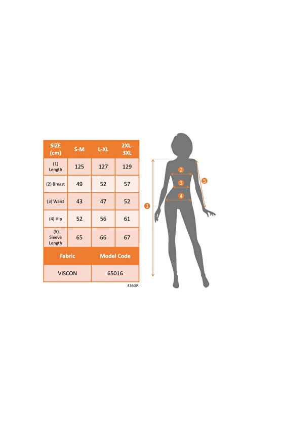 Kadın Uzun Kollu V Yakalı Blok Desenli Viskon Elbise