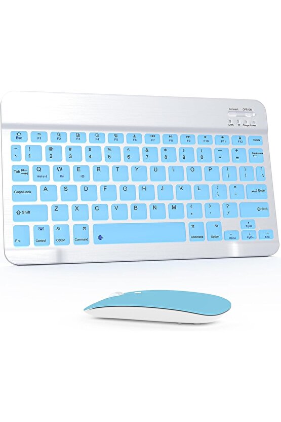 Apple iPad A16 11 Tablet Için Uyumlu Slim Şarjlı Bluetooth Klavye Ve Mouse Seti