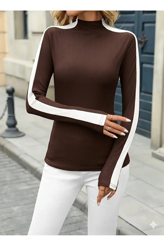 Kadın Uzun Kollu Balıkçı Yaka Kaşkorse Bluz