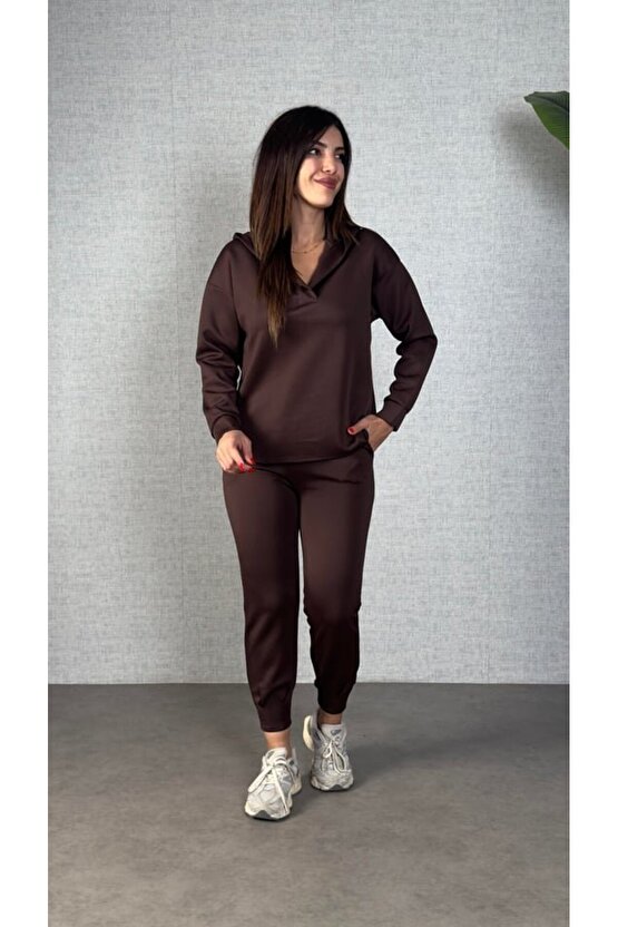 EQURİ Kadın Uzun Kollu Kapüşonlu Ikili Takım
