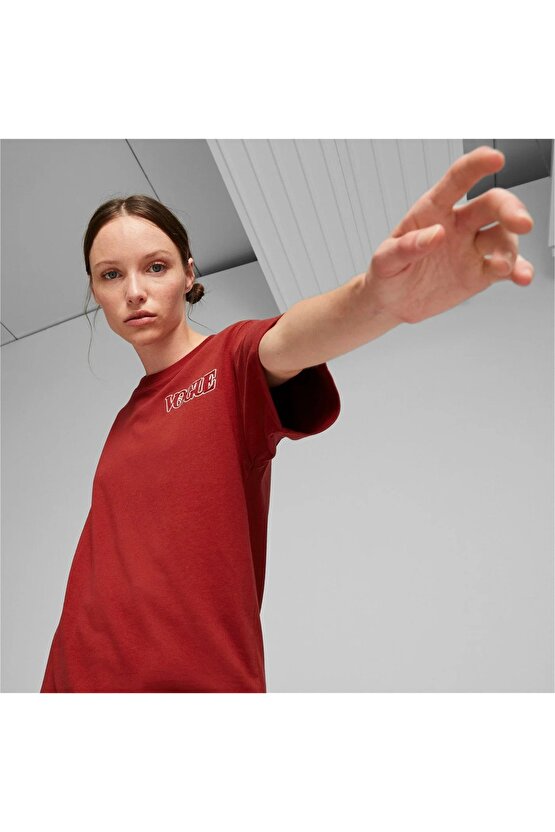 X Vogue Relaxed Kadın Kırmızı T-Shirt