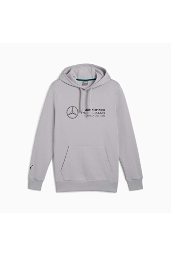 627345 Mercedes MAPF1 ESS Hoodie Erkek Kapüşonlu Sweatshirt GRİ