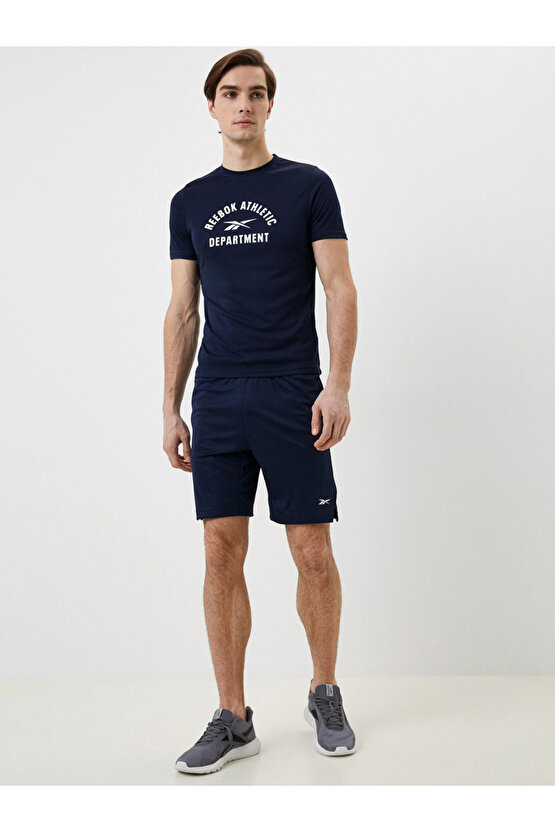 Logo Detaylı Yan Cepli Örme Şort