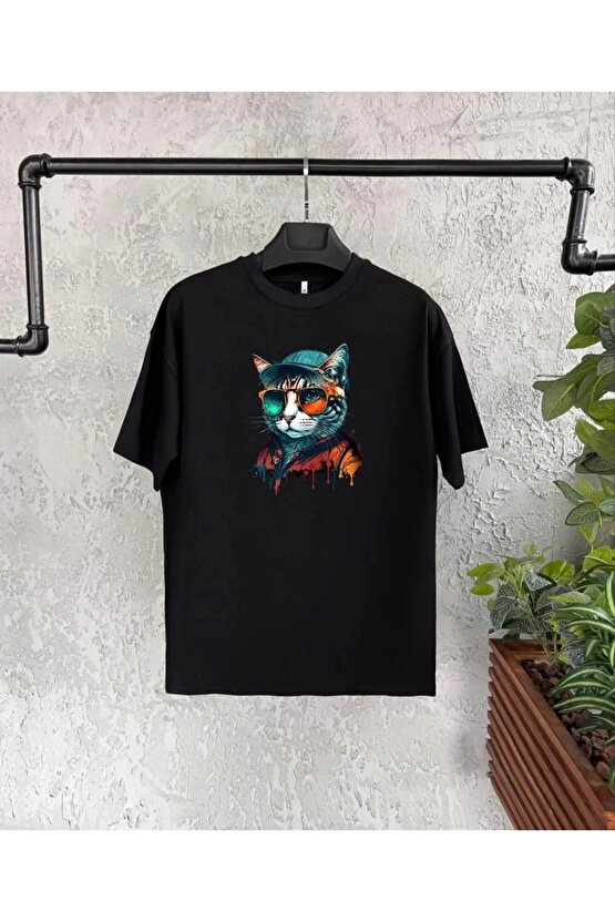 Unisex Çocuk Baskılı T-shirt - Siyah