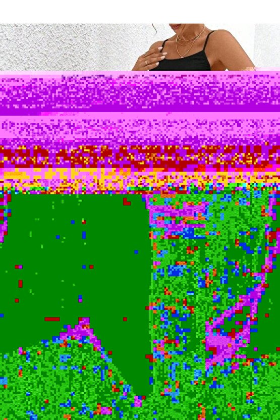 Kadın Ip Askılı V Yakalı Asimetrik Detaylı Aerobin Elbise